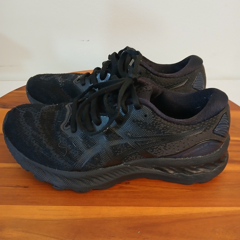 ASICS Gel Nimbus 23‎ Womens 7.5 Triple Black Running Shoes Sneakers 1012A885